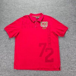 Ecko Unlimited Polo Shirt Mens 2XL Red Short Sleeve‎ E72 Streetwear Y2K Casual